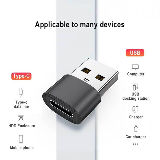 USB C to USB A Converter Adapter Female To Male Charger For iPhone Android