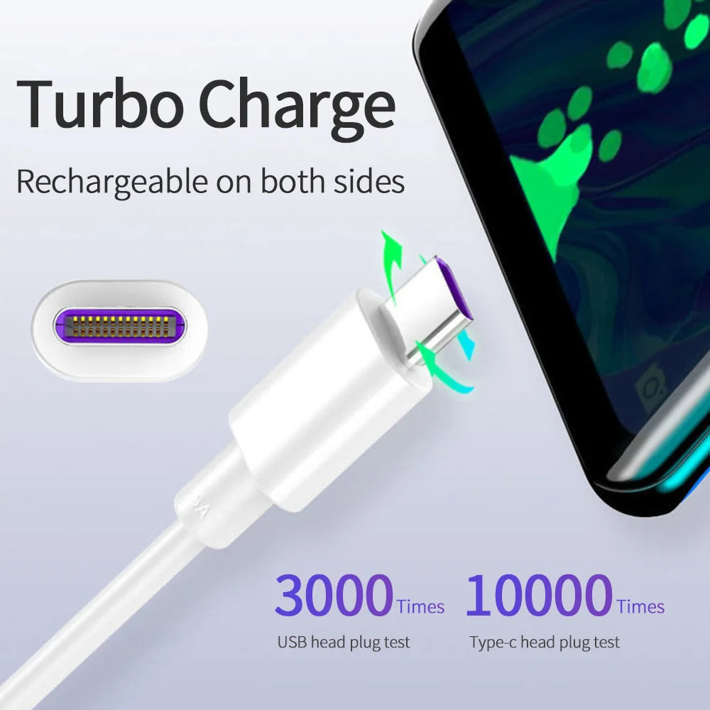 Super Fast Charging 5A USB Type-C Cable 1M 2M 1.5M  Super Charger for Android Mobile Phones and Printers