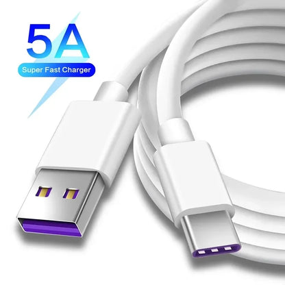 Super Fast Charging 5A USB Type-C Cable 1M 2M 1.5M  Super Charger for Android Mobile Phones and Printers