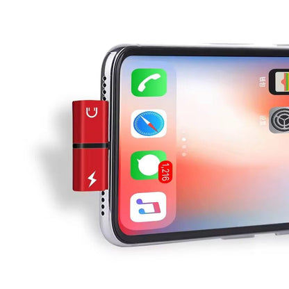 2in1 Earphone Adapter iPhone 14 13 12 11 7 8 X Headphone Audio Charger Splitter