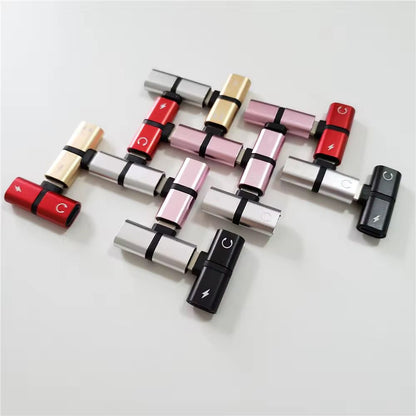 2in1 Earphone Adapter iPhone 14 13 12 11 7 8 X Headphone Audio Charger Splitter