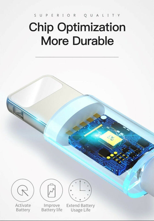 iPhone Charger (3 Pack) Apple Cable USB Lead 5 6 7 8 X XS XR SE 11 12 13 14